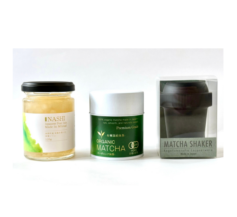 秋限定|季節のフルーツ抹茶ラテセット-Premium-