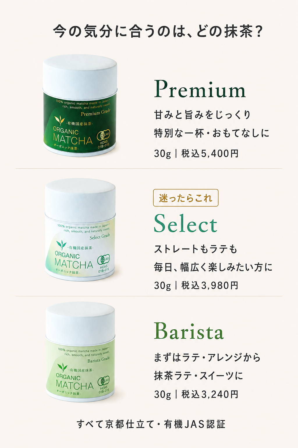 有機国産抹茶 Select Grade